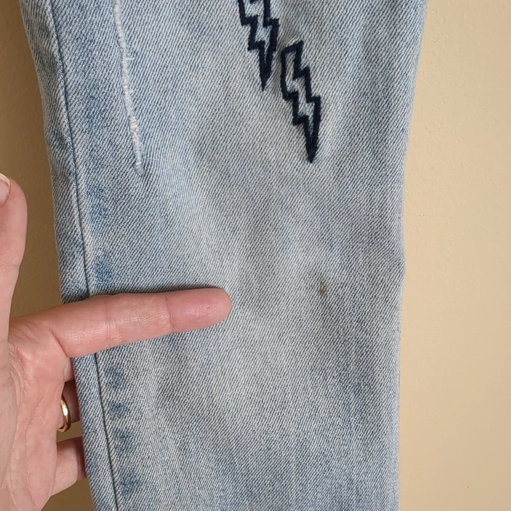 511 Slim Levi's Patch Jeans Light Wash Distressed (Kids Size 14 Regular)